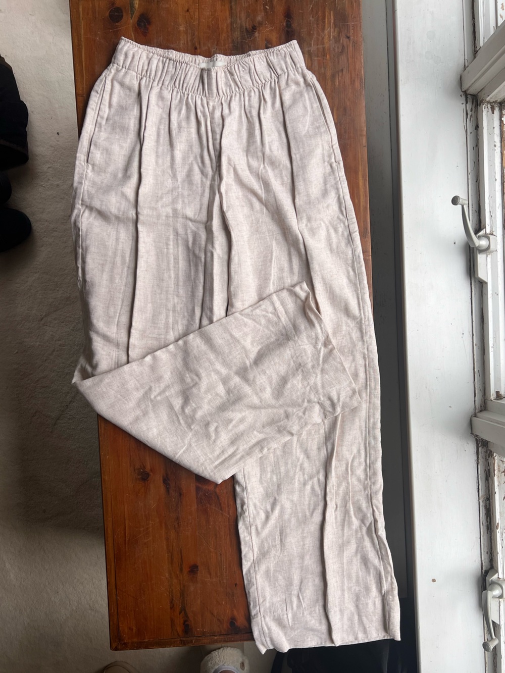 Women’s Abercrombie Light Beige Linen Pants